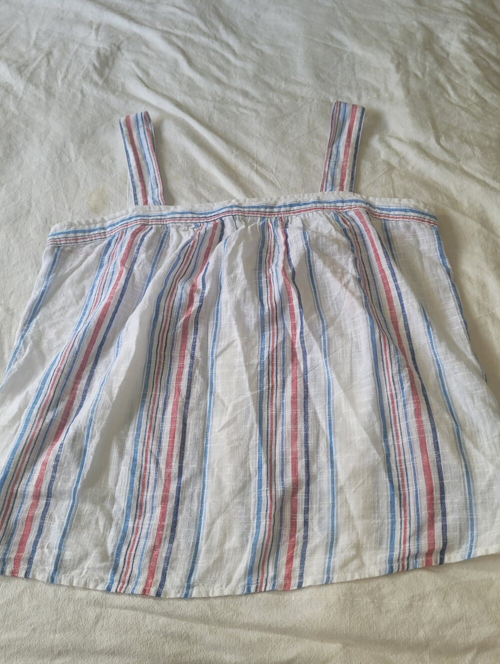 GAP Tank Top Womens Medium Square Neck Retro 60s 70s Adjustable Straps Summer